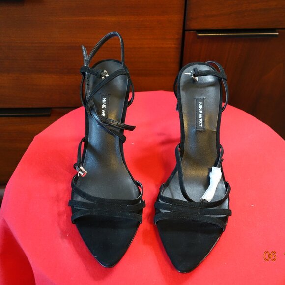 Nine West Black Strappy Sandals - Picture 1 of 5